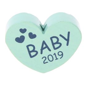 Motivperle Herz Baby 2019 'mint' 0 auf Lager