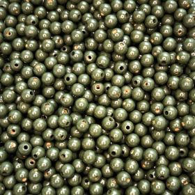 Holzperlen 10mm • 50 Stück 'tannengrün' 117 auf Lager