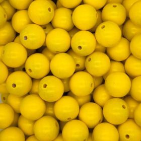 Holzperlen 25mm • 5 Stück 'gelb' 183 auf Lager