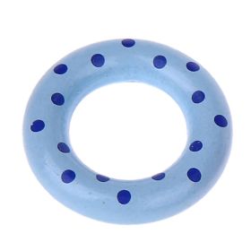 Wooden ring / grasping toy mini dots 'baby blue' 909 in stock 