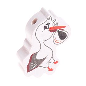 Motivperle Storch 'rot' 20 auf Lager