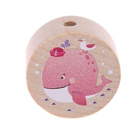 Whale motif bead disc 'light pink' 52 in stock 