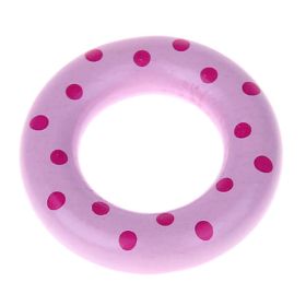 Wooden ring / grasping toy mini dots 'light pink' 702 in stock 