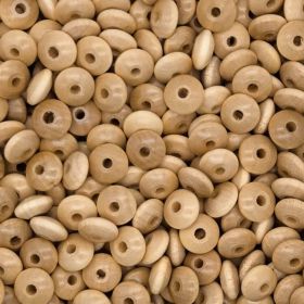 Wooden lenses 14mm - 50 pieces 'nature' 8 in stock 