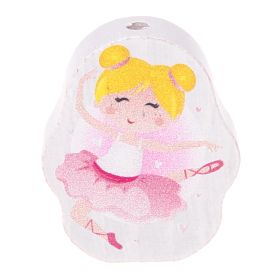 Ballerina motif bead 'blonde-pink' 21 in stock 