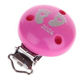 Pacifier clip baby feet 2024 'pink' 13 in stock 