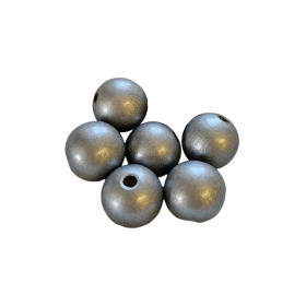 Holzperlen 15mm • 10 Stück 'silber' 0 auf Lager