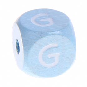 Letter beads baby blue 10x10mm 'G' 889 in stock 