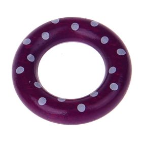 Wooden ring / grasping toy mini dots 'purple' 943 in stock 