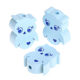 Motif bead owl sale 10 pieces 'baby blue' 568 in stock 