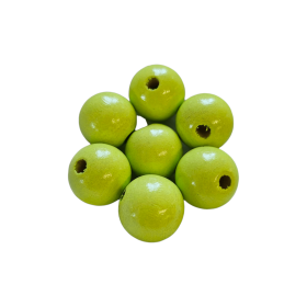 Holzperlen 15mm • 10 Stück 'lemon' 201 auf Lager
