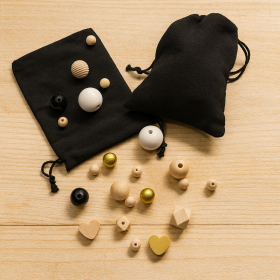 Leinensäckchen 10x15 cm 'schwarz' 197 auf Lager