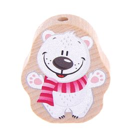 Motif bead polar bear nature 'Scarf pink' 41 in stock 