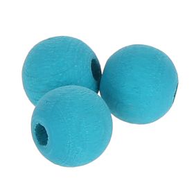 Watercolors wooden beads 10mm - 50 pieces 'petrol' 77 in stock 