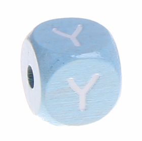 Letter beads baby blue 10x10mm 'Y' 271 in stock 