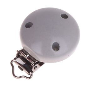 Holzclip / Schnullerclip Ø35mm 'hellgrau' 3763 auf Lager