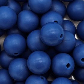 Silikonperle 12mm 'mittelblau' 201 auf Lager