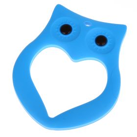 Owl teething ring 'sky blue' 2 in stock 