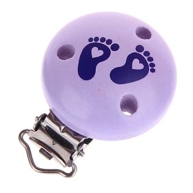 Pacifier clip baby feet 'lilac-purple' 4 in stock 