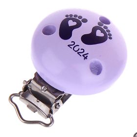 Pacifier clip baby feet 2024 'lilac-purple' 6 in stock 