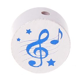 Motif bead disc clef 'white-blue' 105 in stock 