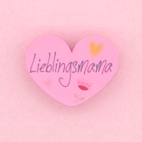 Motivperle Herz Lieblingsmama 'babyrosa' 82 auf Lager