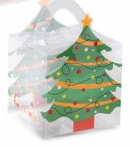 transparente PVC-Geschenkbox Weihnachten 'Weihnachtsbaum' 4 auf Lager