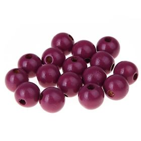 Holzperlen 10mm • 50 Stück 'rotviolett' 0 auf Lager