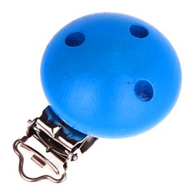 Holzclip / Schnullerclip Ø35mm 'mittelblau' 945 auf Lager