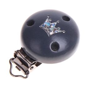 Motivclip Glitzerkrone 'grau' 165 auf Lager