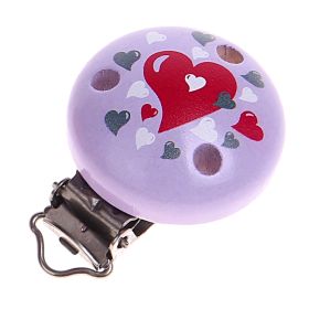 Motivclip Herzen 'flieder' 0 auf Lager