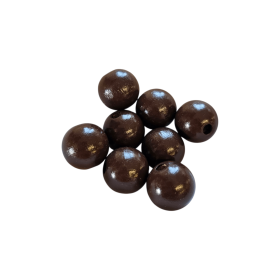 Holzperlen 15mm • 10 Stück 'braun' 0 auf Lager