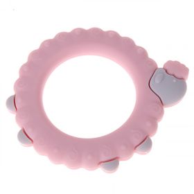 Sheep teething ring 'light pink' 1 in stock 