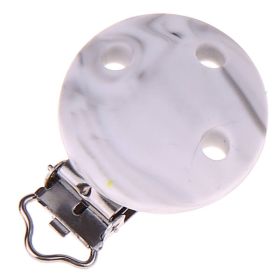 Silikonclip Schnullerclip 35mm 'marmor' 68 auf Lager