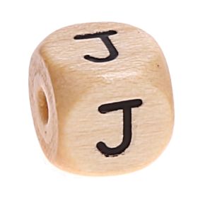Buchstabenwürfel Holz geprägt 10 mm 'J' 27 auf Lager