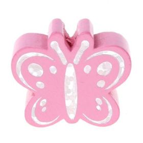 Motivperle Schmetterling Glitzer 'babyrosa' 745 auf Lager