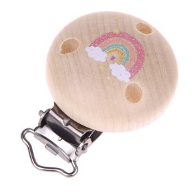 Schnullerclip Regenbogen 'rosa' 13 auf Lager