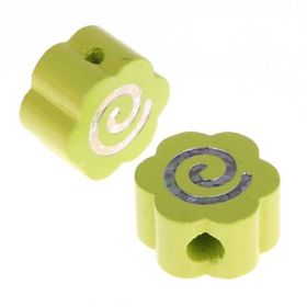 Motivperle Glitzerblümchen Spirale Sicherheitsbohrung 'lemon' 466 auf Lager