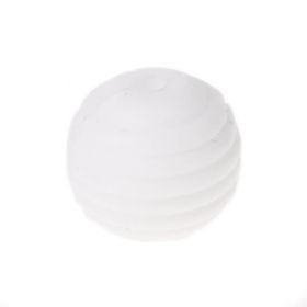 Silikon Rillenperle Ø15mm 'weiß' 105 auf Lager