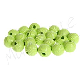 Rillenperlen 10mm • 25 Stück 'lemon' 241 auf Lager