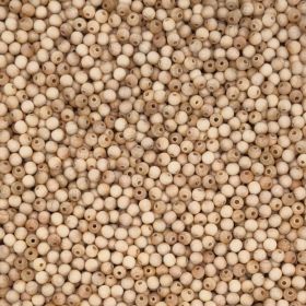 Holzperlen 6mm • 50 Stück 'roh' 65 auf Lager