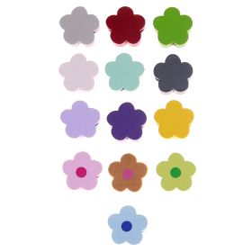 Motivperle/Holzperle Blume 'dunkelpink' 0 auf Lager