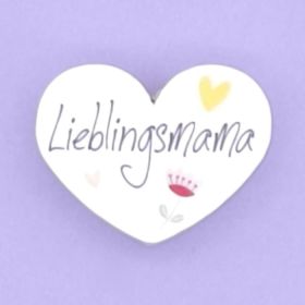 Motivperle Herz Lieblingsmama 'weiß' 47 auf Lager