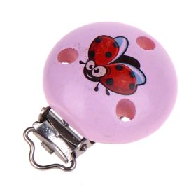 Pacifier clip ladybug 'light pink' 5 in stock 