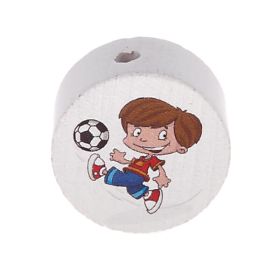 Motif bead Disc football motifs 'Boy' 125 in stock 