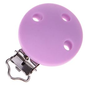 Silikonclip Schnullerclip 35mm 'lila' 38 auf Lager