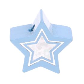 Glitter star motif bead 'baby blue' 92 in stock 