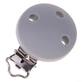 Silikonclip Schnullerclip 35mm 'hellgrau' 150 auf Lager