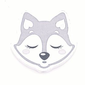 Motivperle schlafender Fuchs 'hellgrau' 20 auf Lager