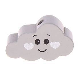 Motivperle Wolke Gesicht  'hellgrau' 11 auf Lager